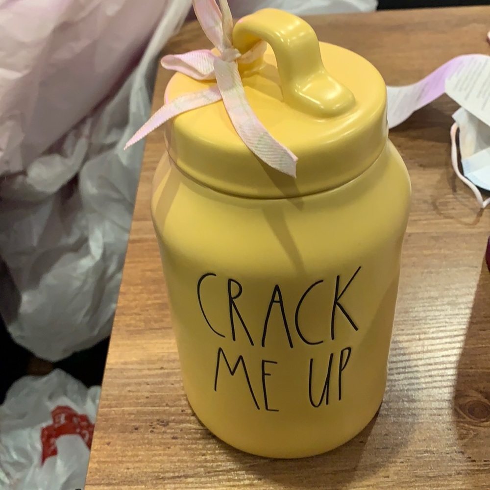 Rae Dunn crack me up canister